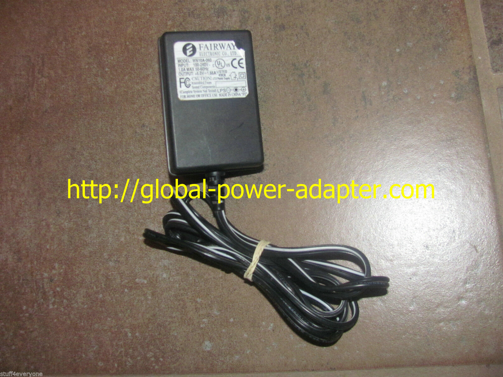 *100% Brand NEW* 6V 1.66A Fairway Electronics Model: WN10A-060 AC Adapter Power Supply - Click Image to Close